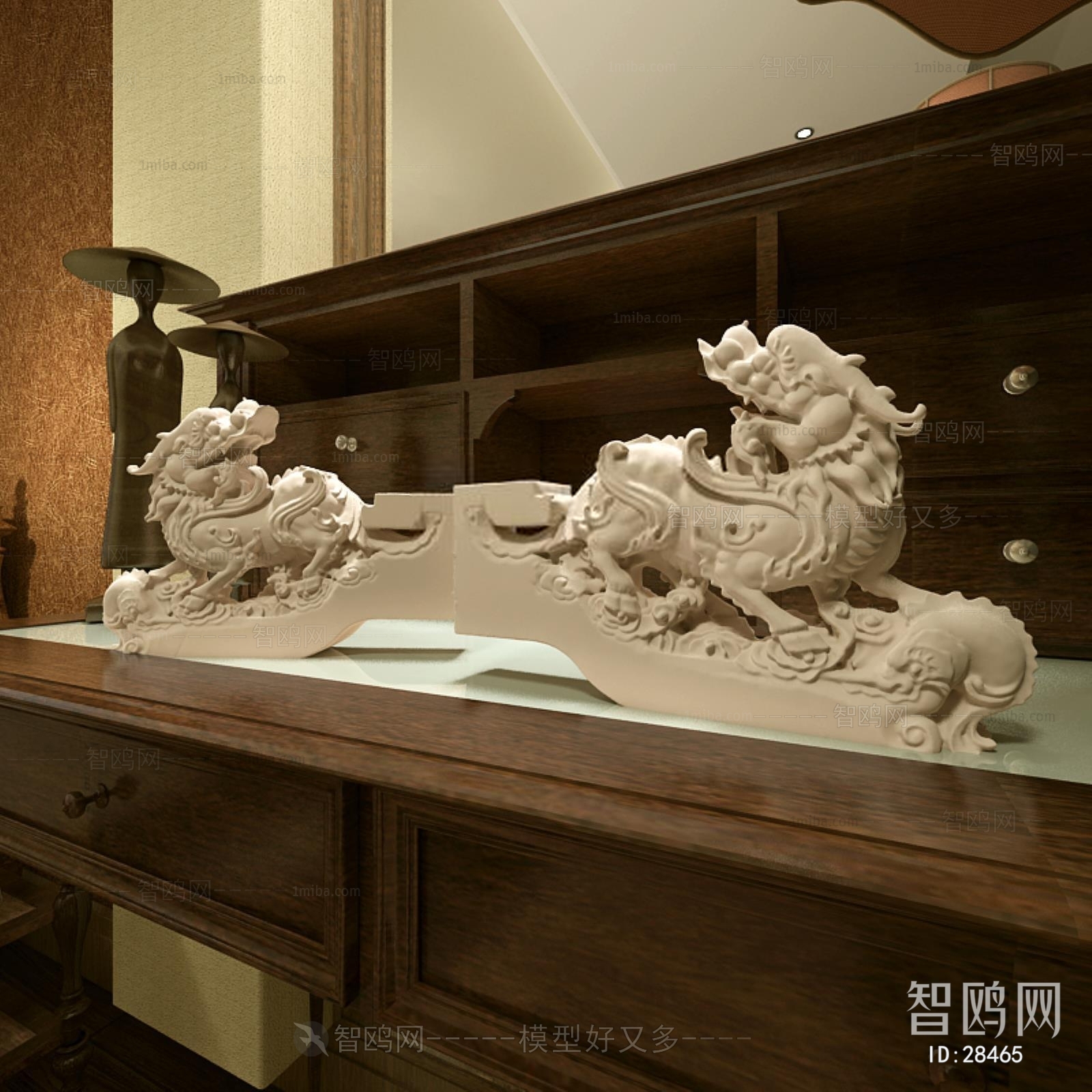 Chinese Style New Chinese Style Sculpture