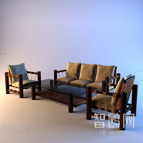 Idyllic Style Southeast Asian Style Sofa Combination