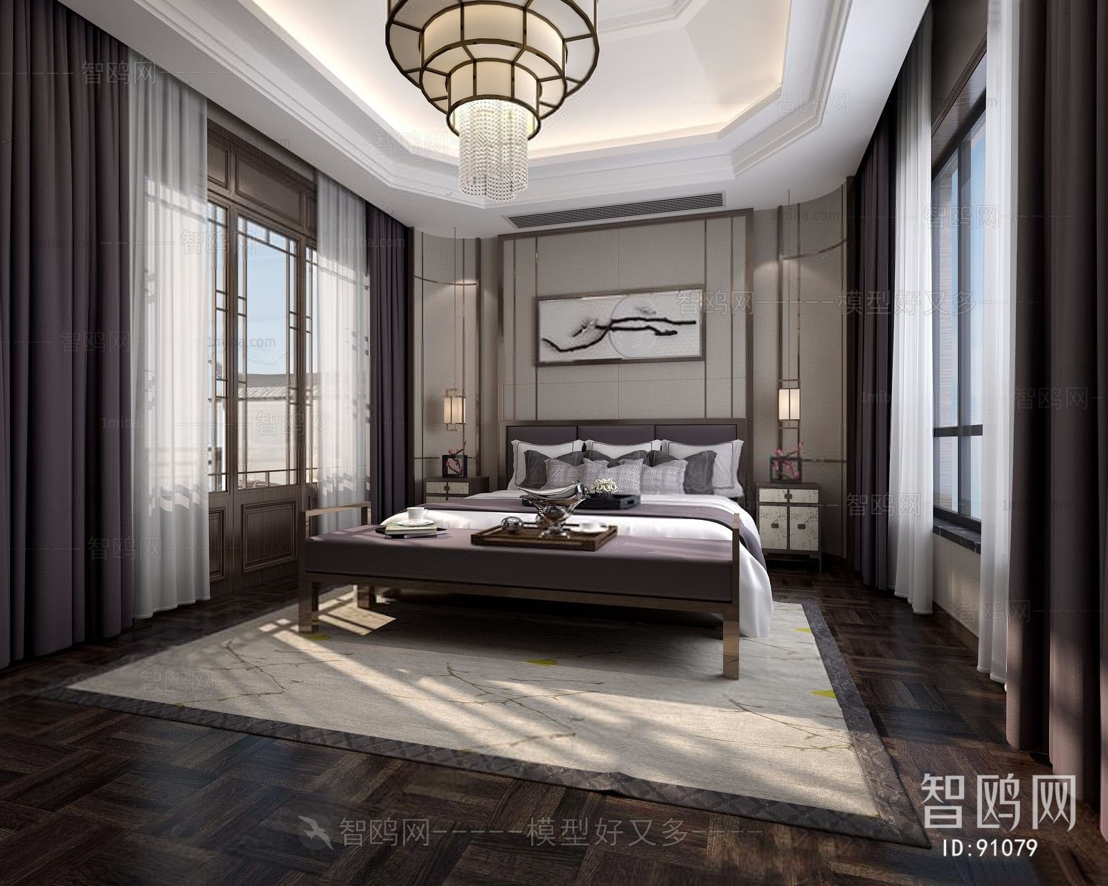 New Chinese Style Bedroom