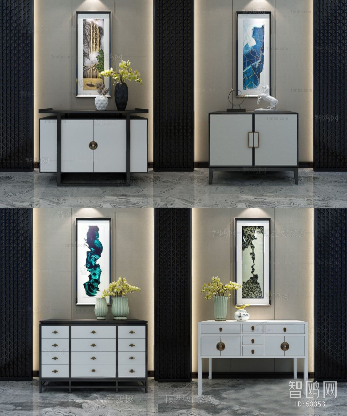 New Chinese Style Side Cabinet/Entrance Cabinet