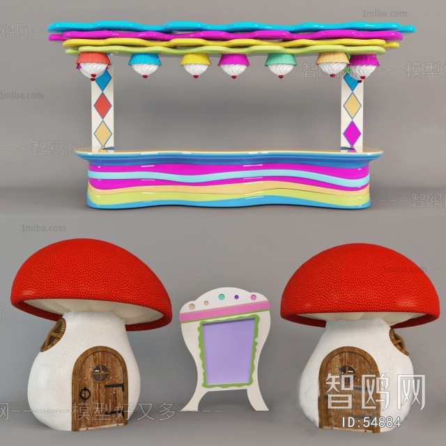 现代蘑菇屋游乐设备儿童器材