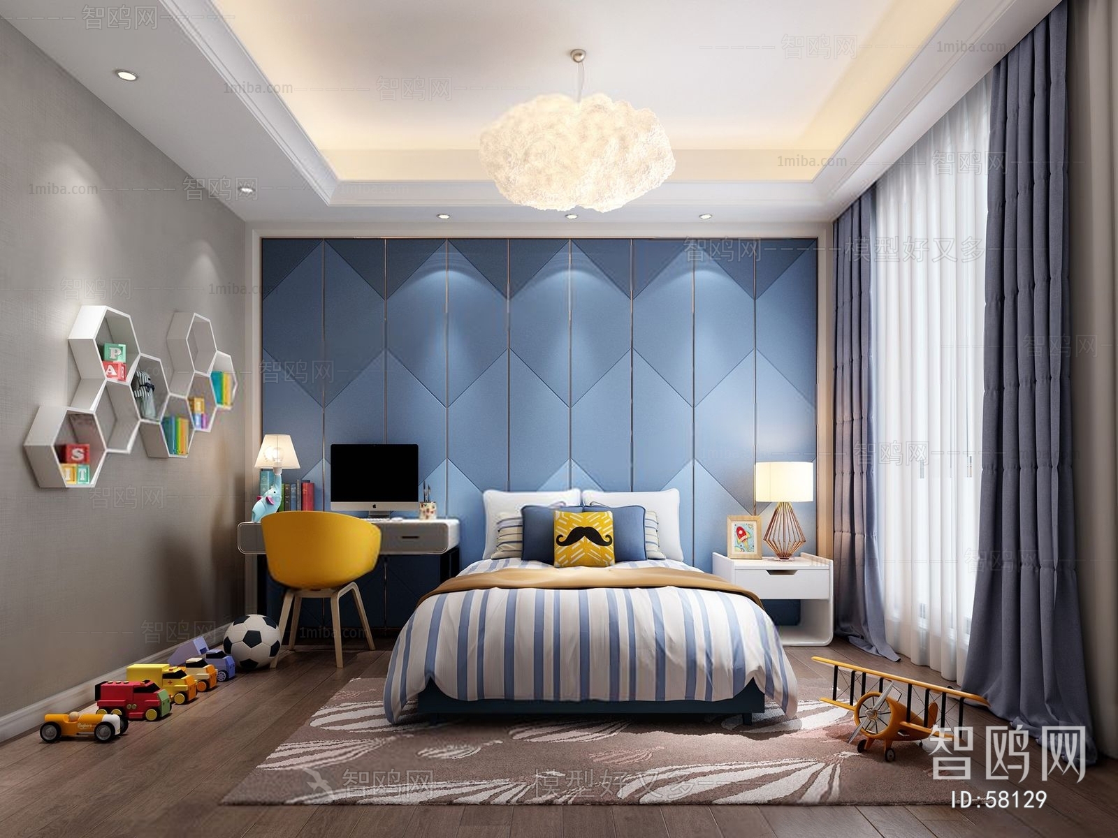 Modern Boy's Room And Son's Room