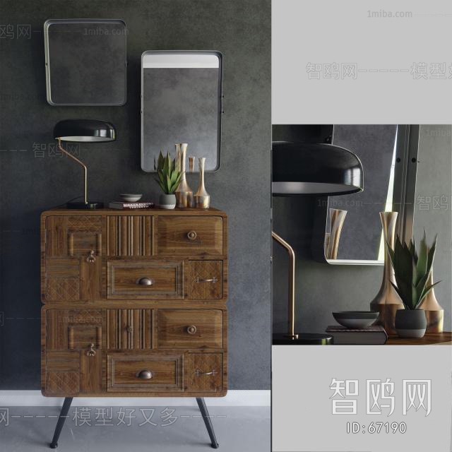 Industrial Style Side Cabinet/Entrance Cabinet