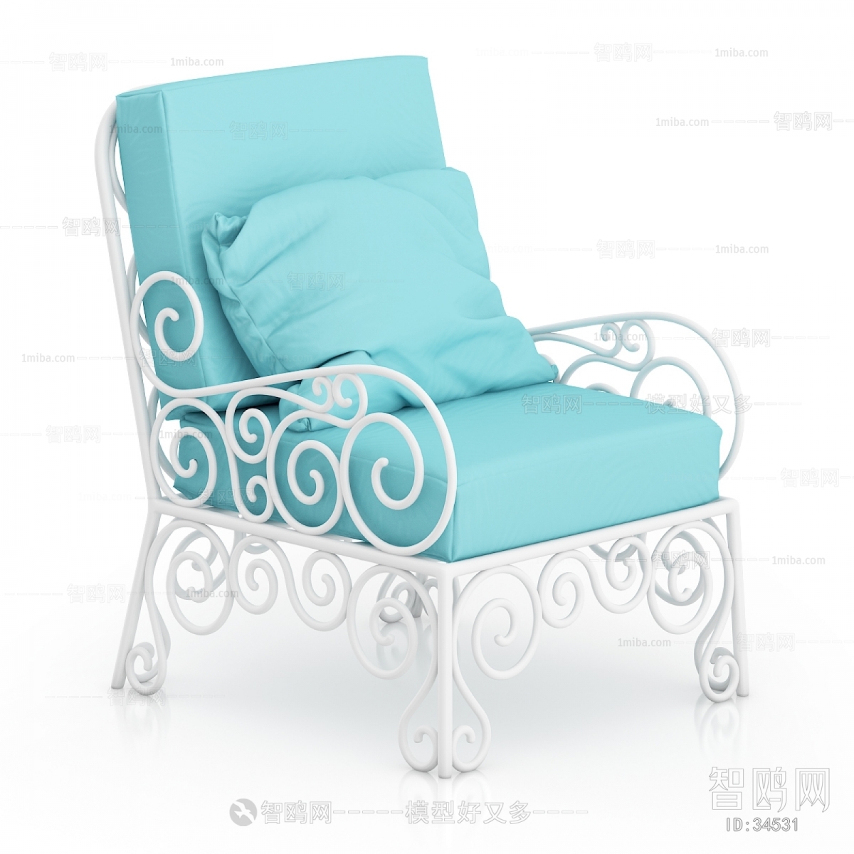 European Style Idyllic Style Single Chair