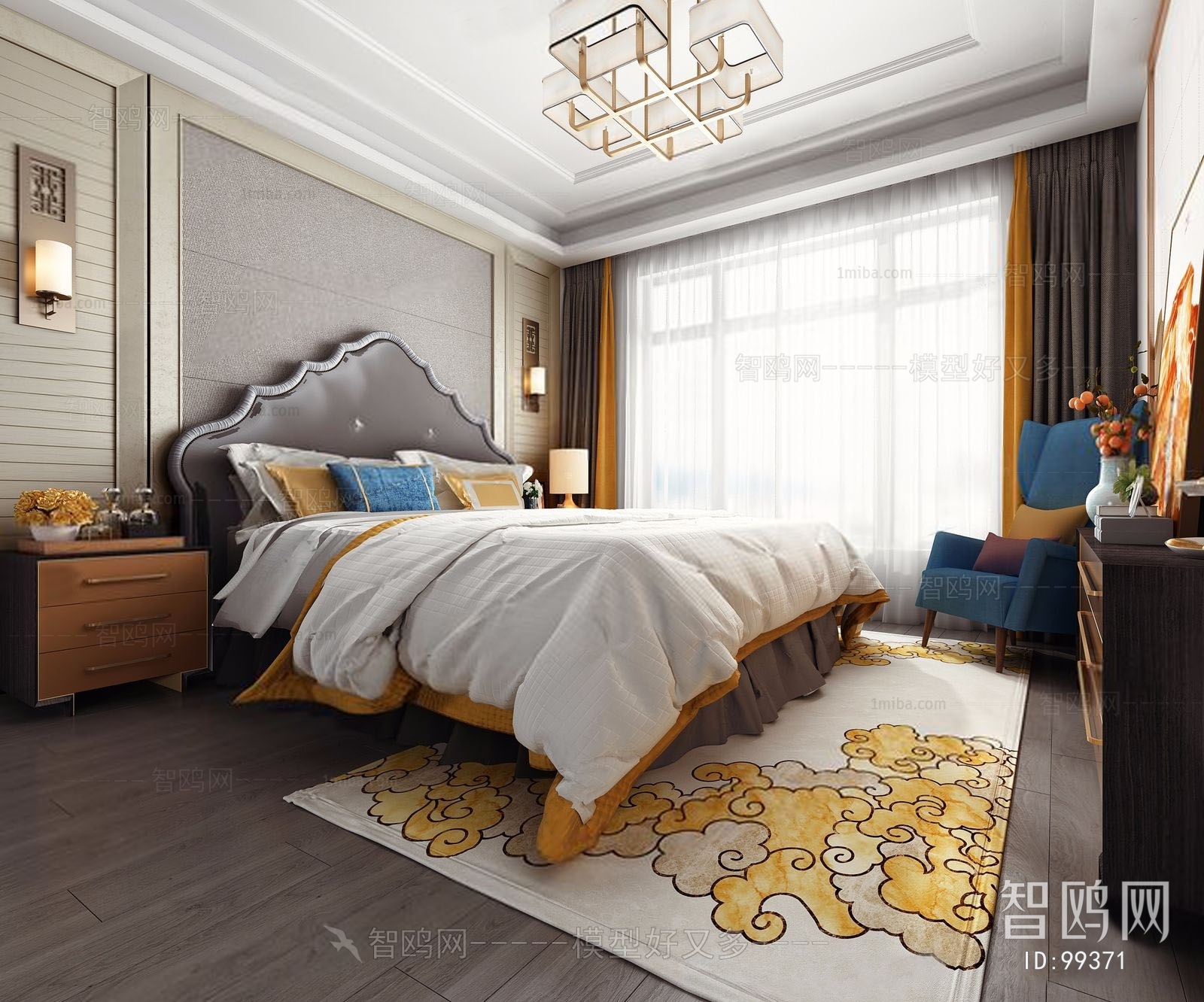 New Chinese Style Bedroom