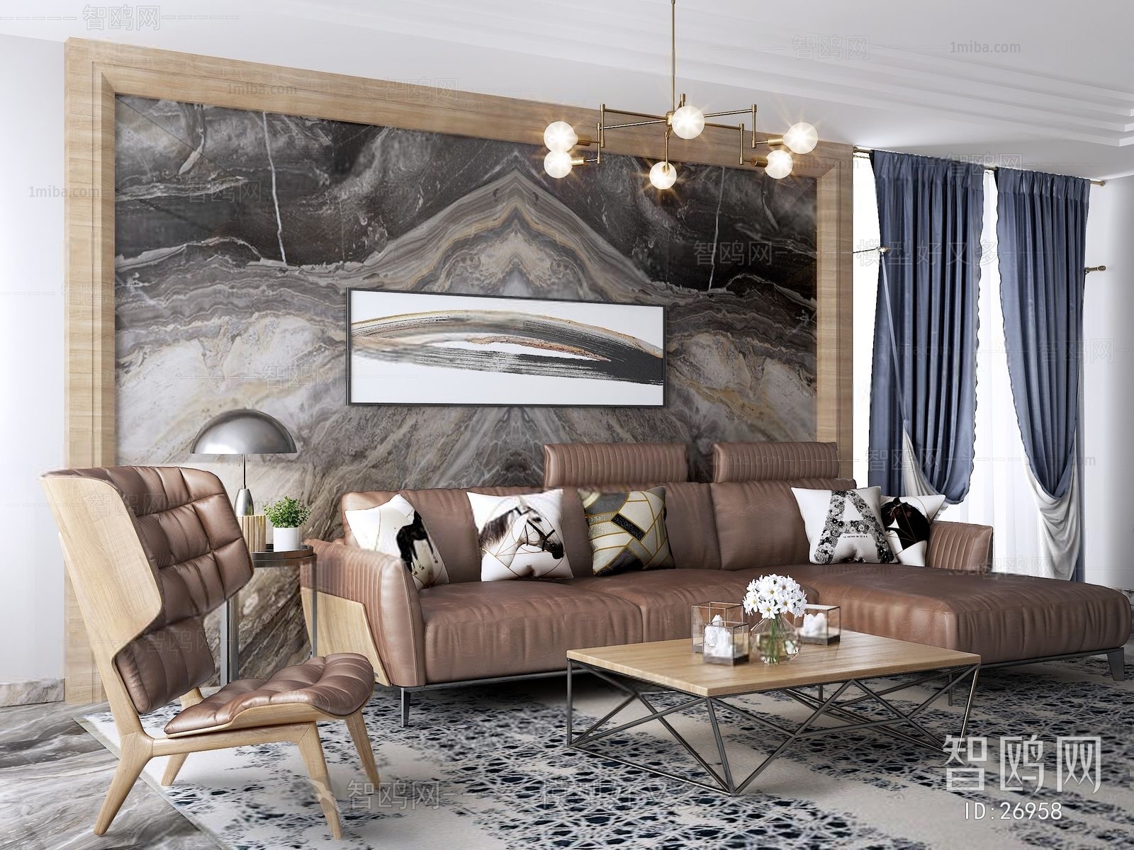 Modern Nordic Style Multi Person Sofa