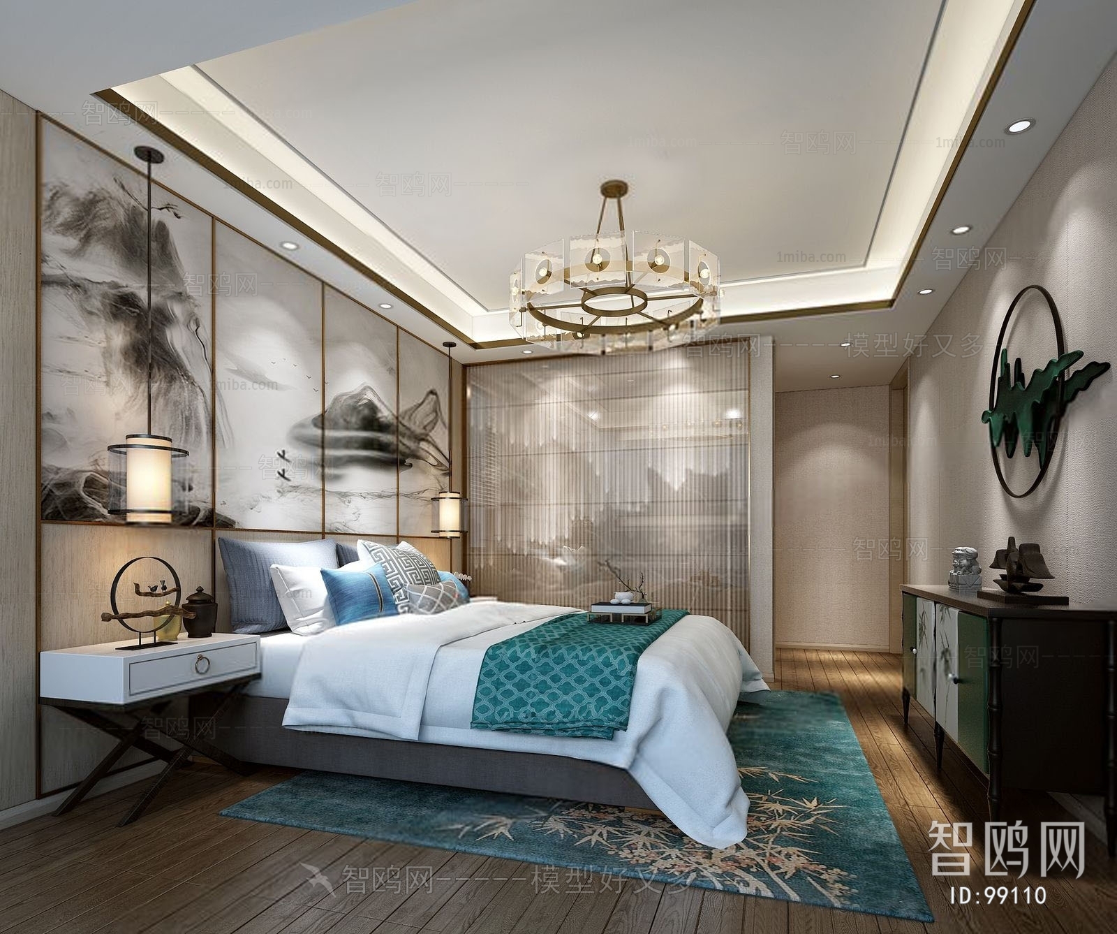 New Chinese Style Bedroom