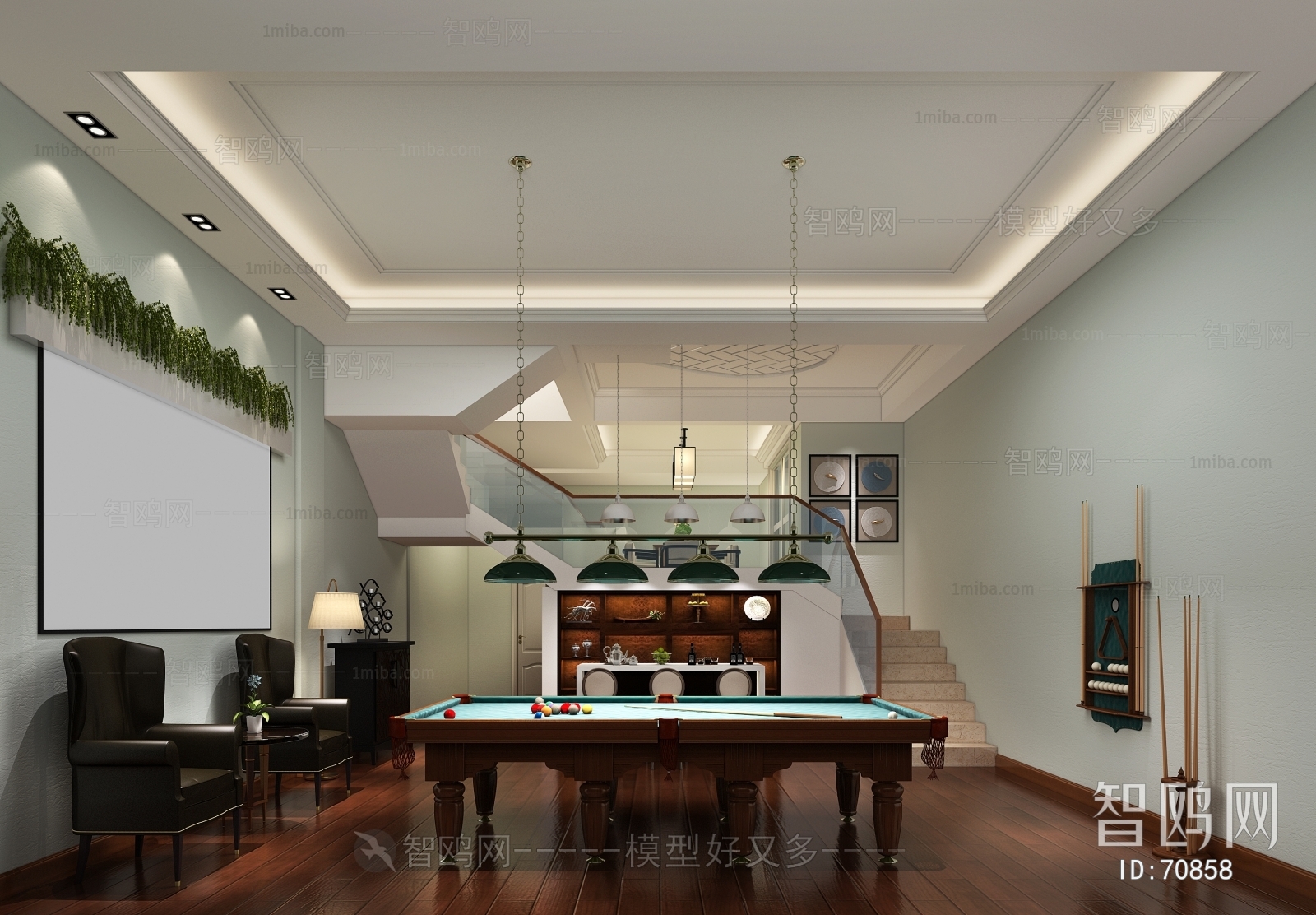 American Style Billiards Room