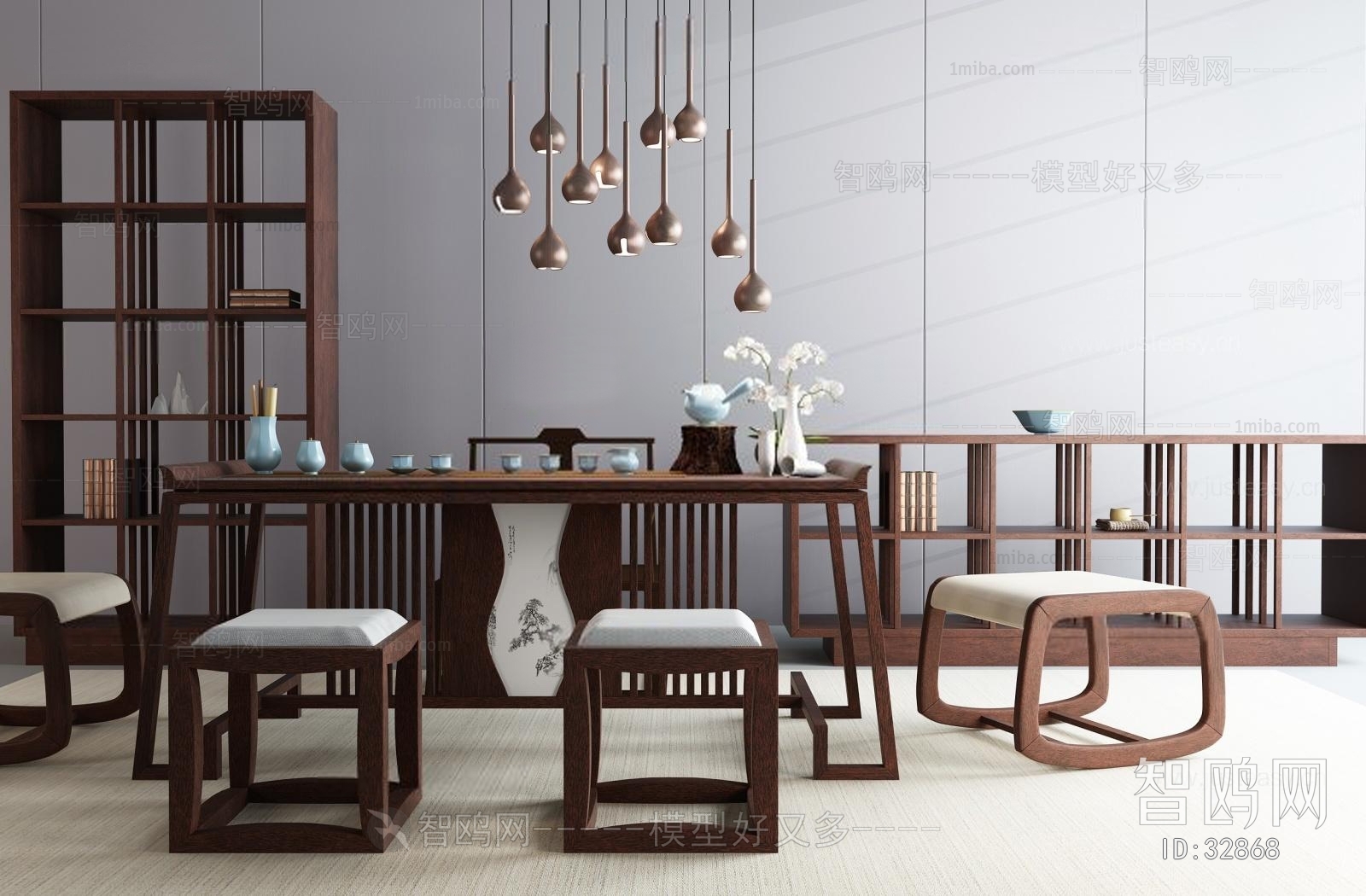 新中式茶休闲桌椅品茶室