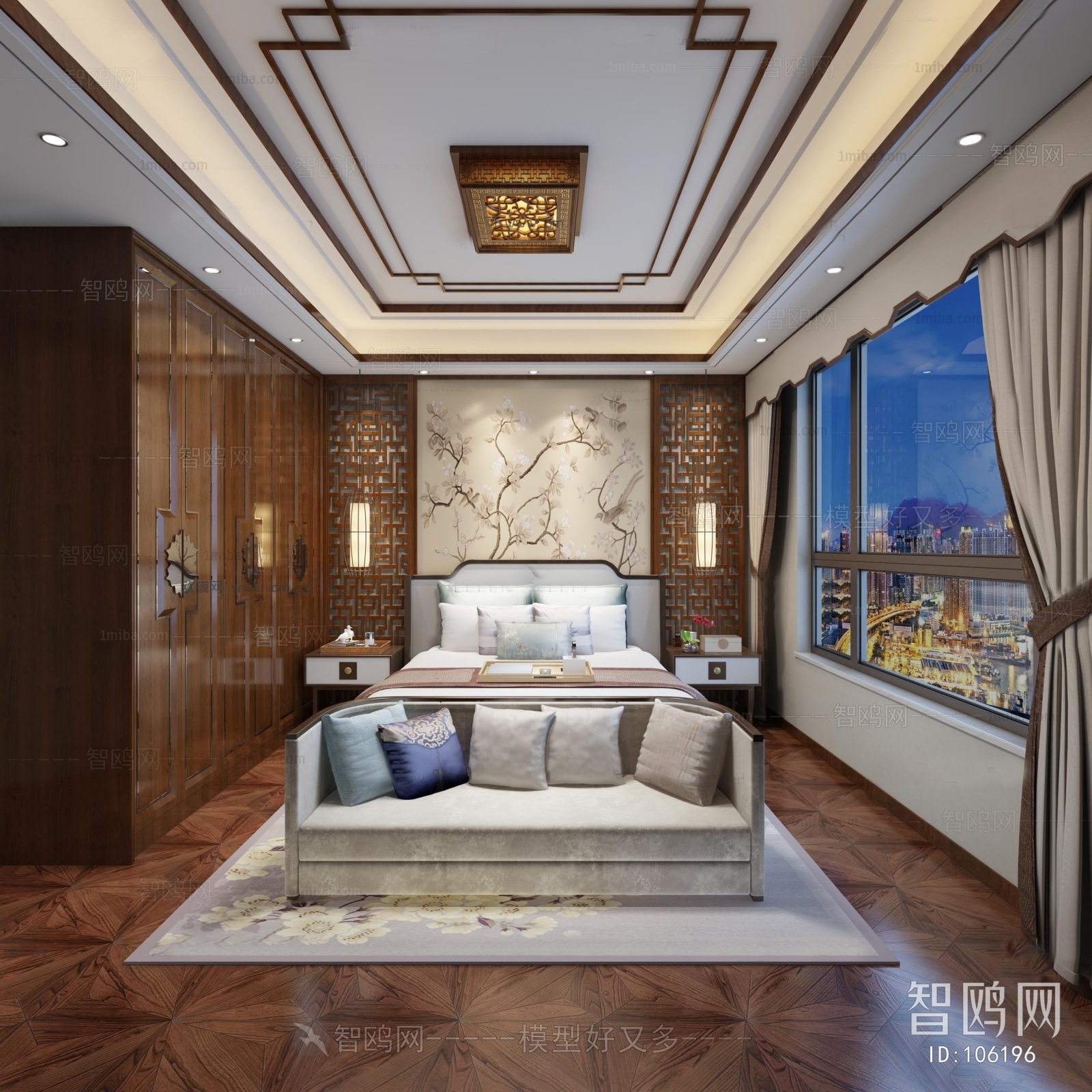 New Chinese Style Bedroom