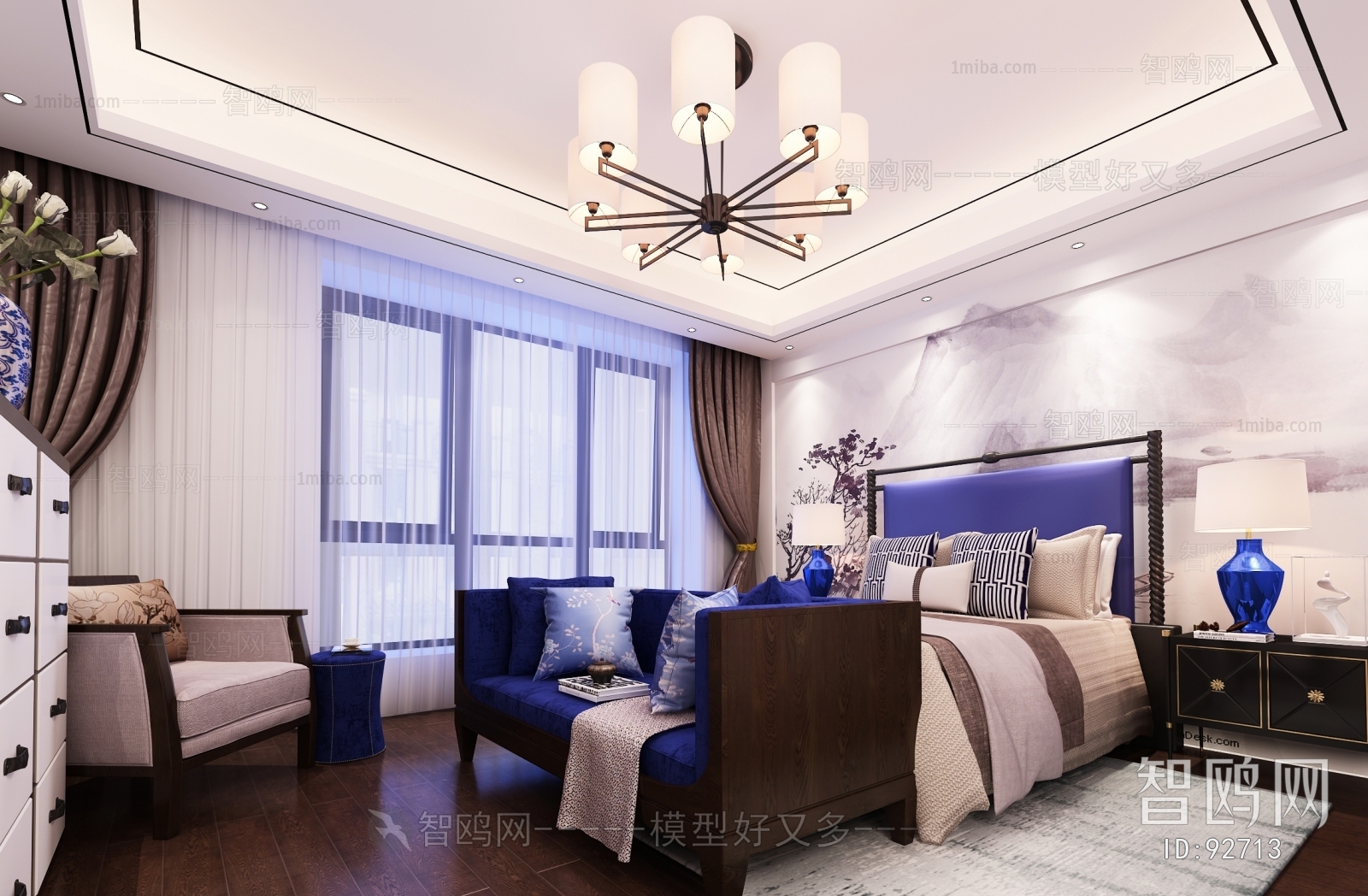 New Chinese Style Bedroom