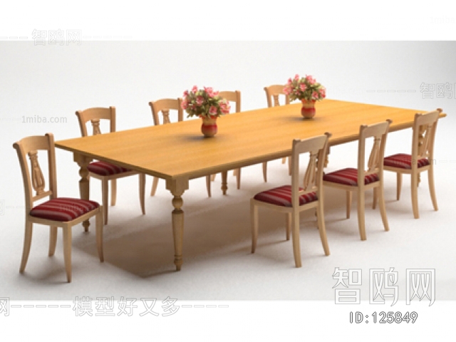 European Style Dining Table And Chairs