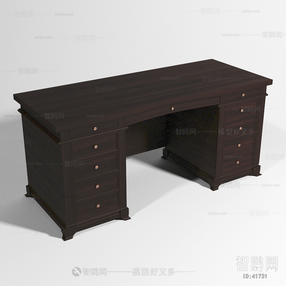 Simple European Style Computer Desk And Chair