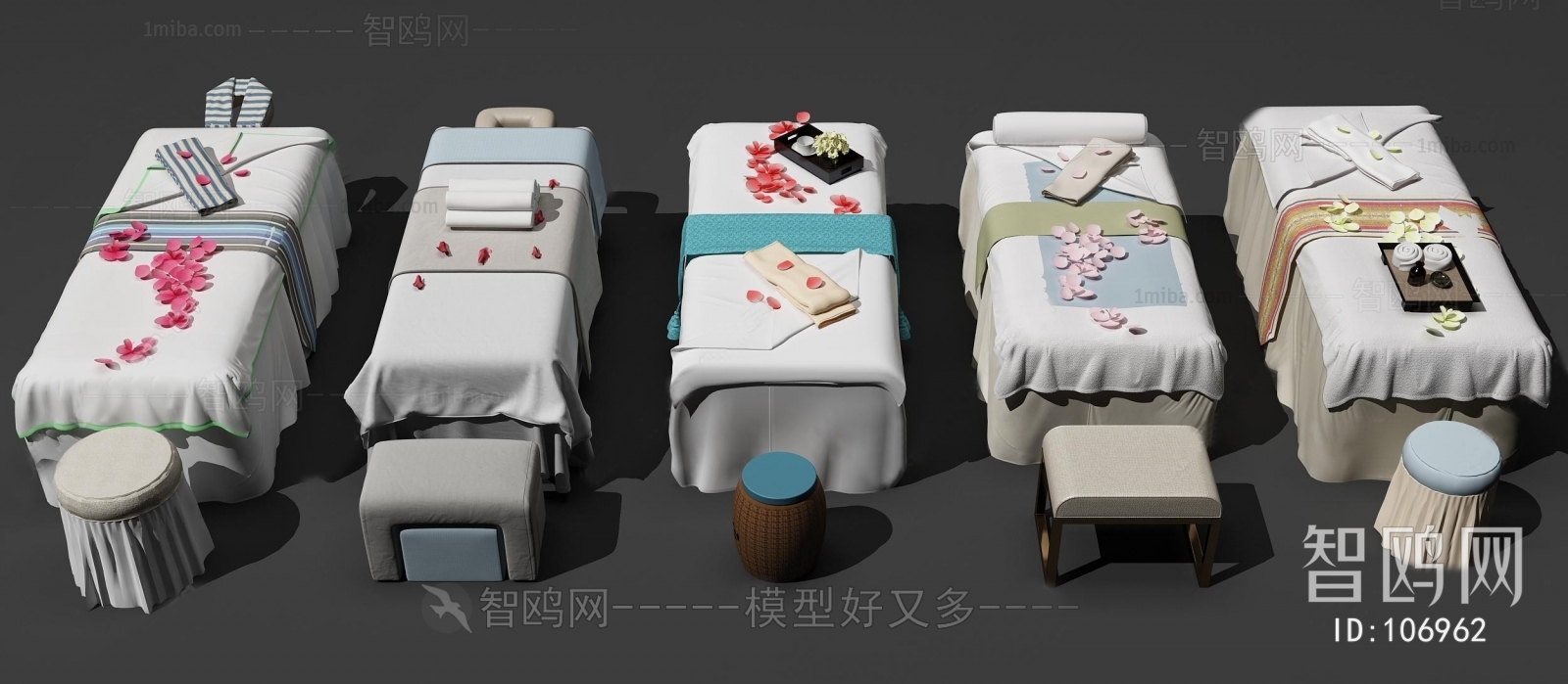 新中式美容护理床按摩床