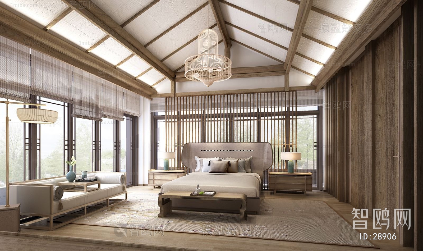 New Chinese Style Bedroom