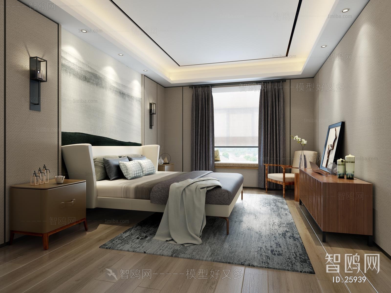 New Chinese Style Bedroom