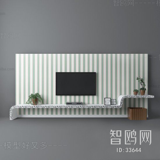 现代电视背景墙