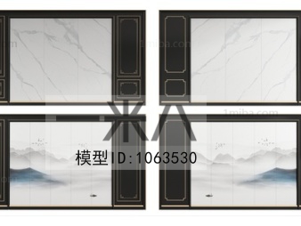 New Chinese Style TV Wall