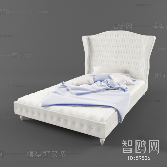 Simple European Style Double Bed