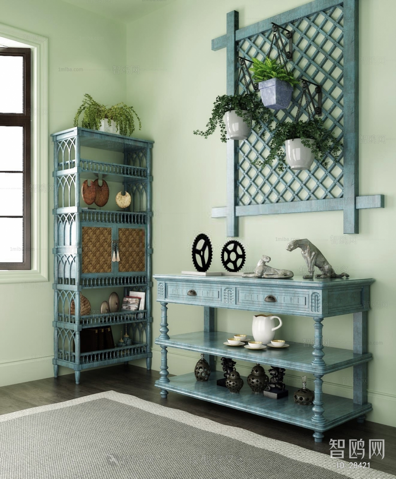 Idyllic Style Side Cabinet/Entrance Cabinet