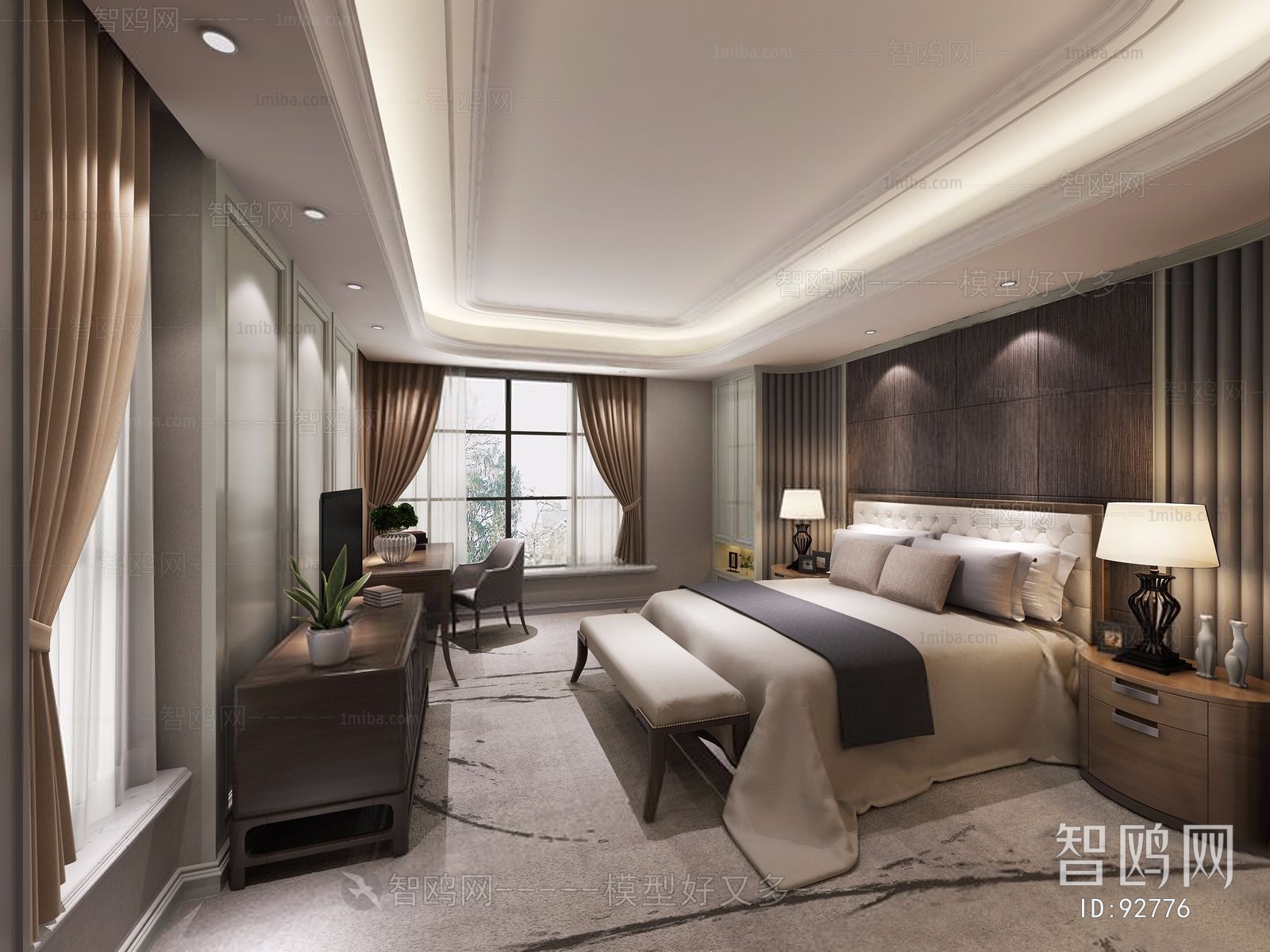 New Chinese Style Bedroom