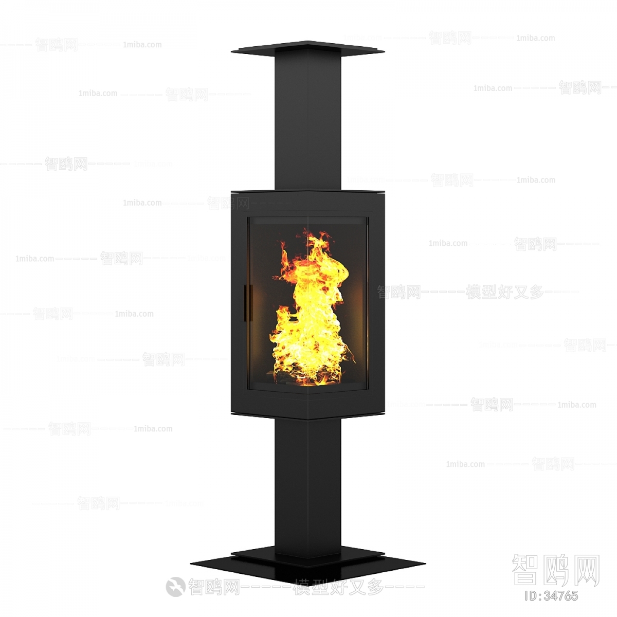 Modern Industrial Style Fireplace