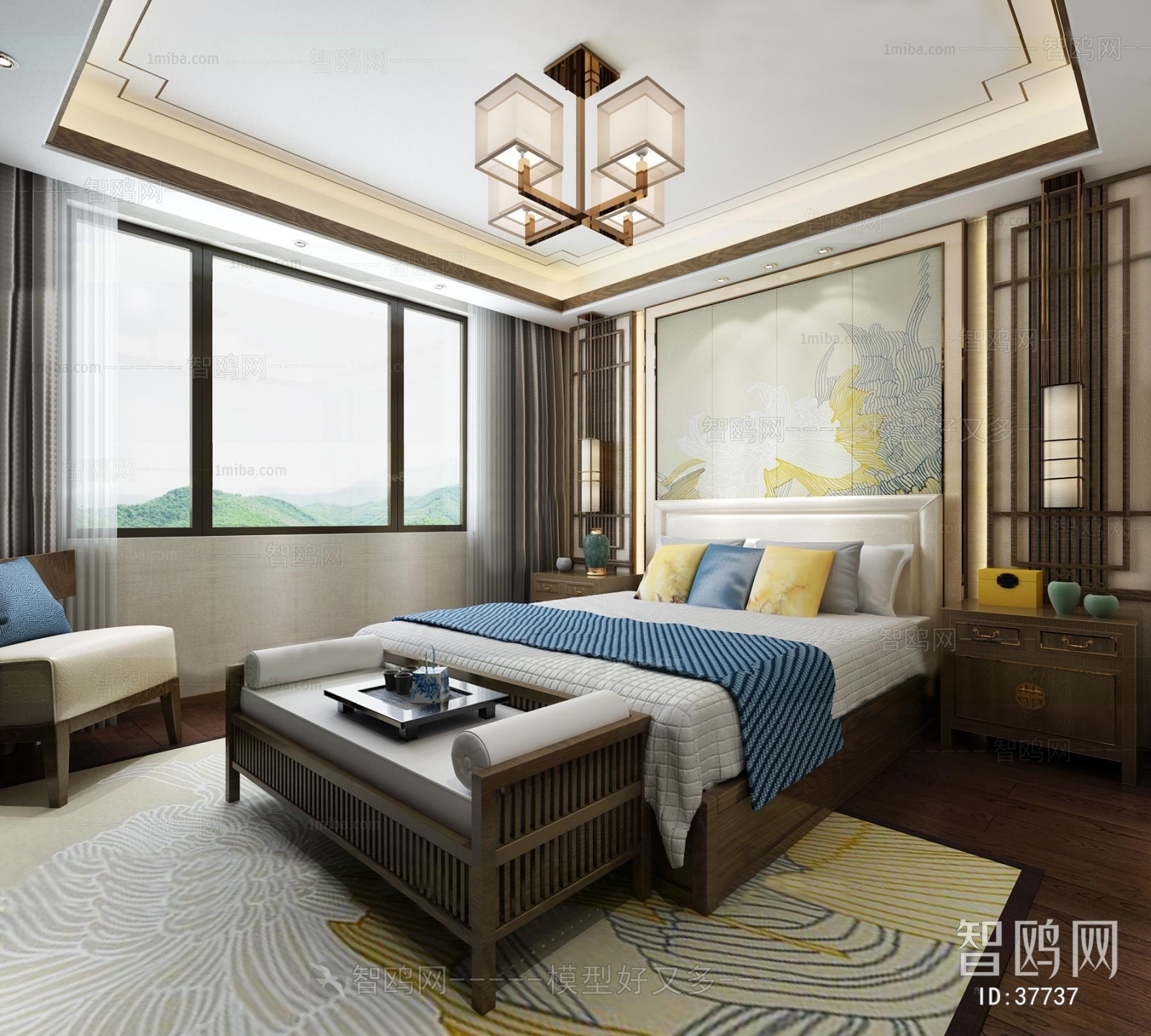 New Chinese Style Bedroom