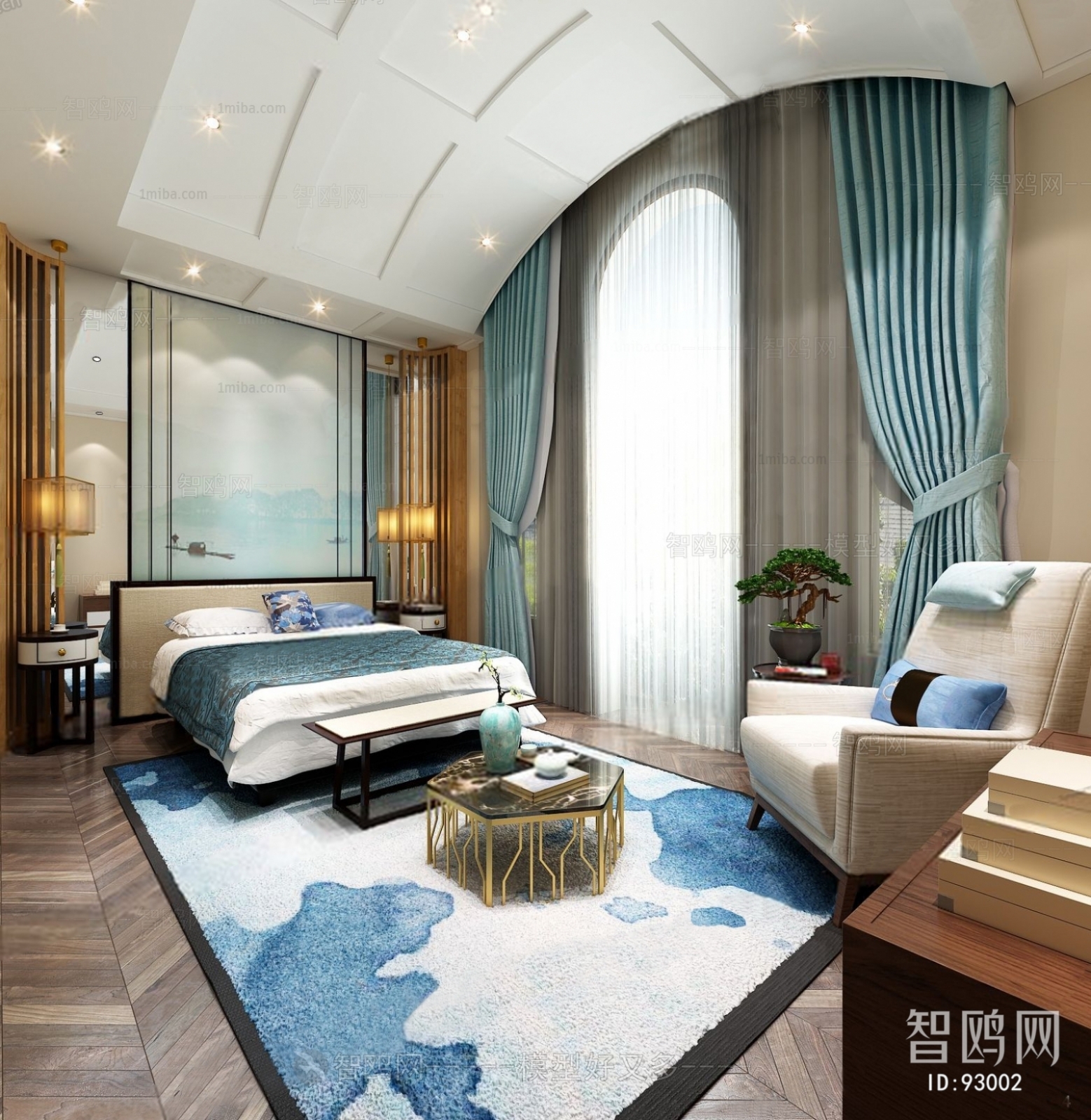 New Chinese Style Bedroom