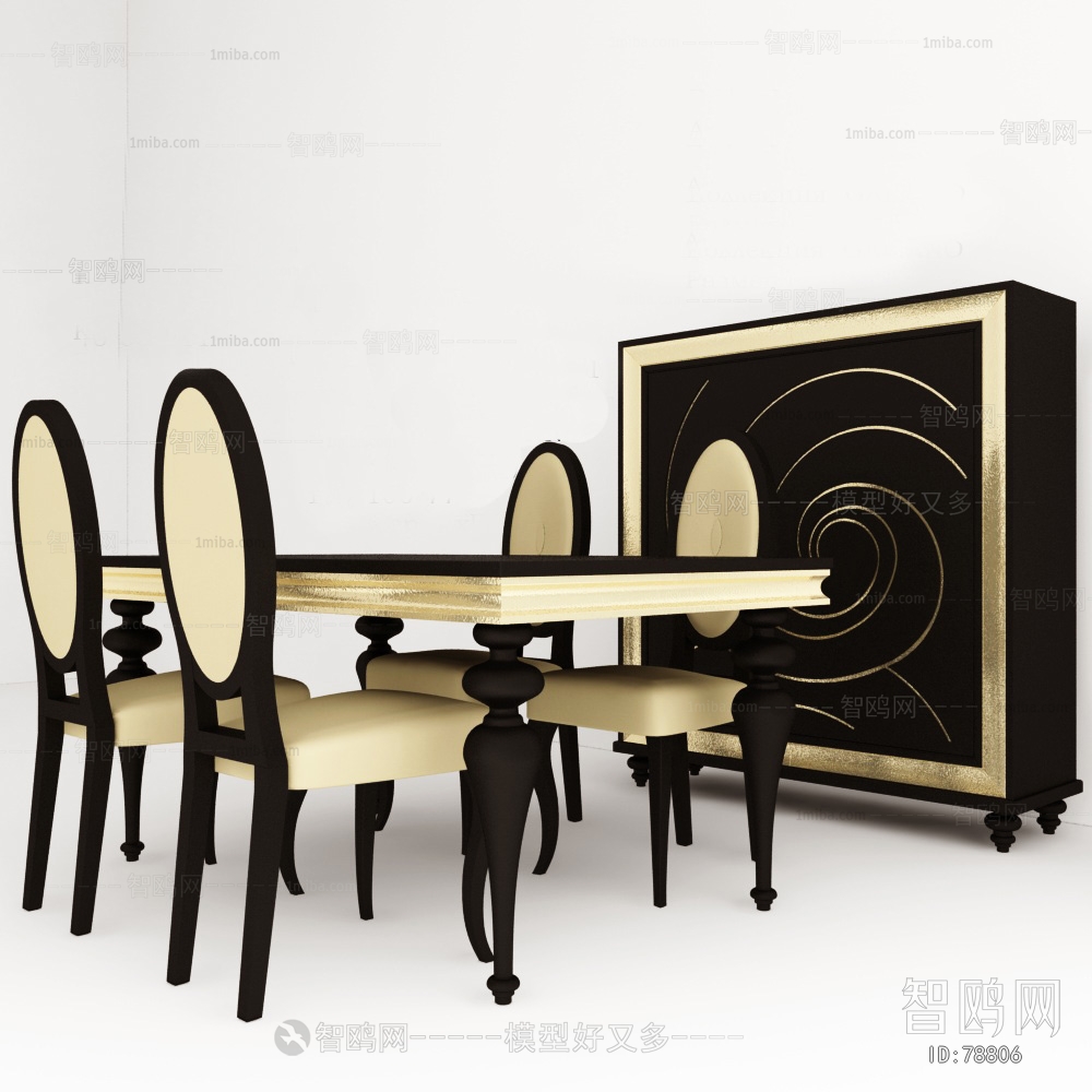 European Style Dining Table And Chairs