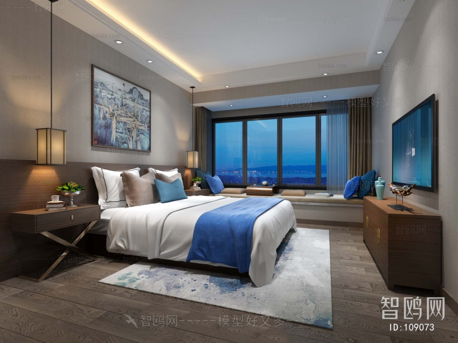 New Chinese Style Bedroom