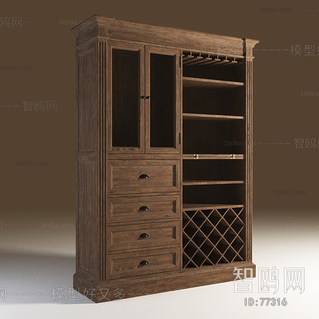 American Style Country Style Wine Cabinet