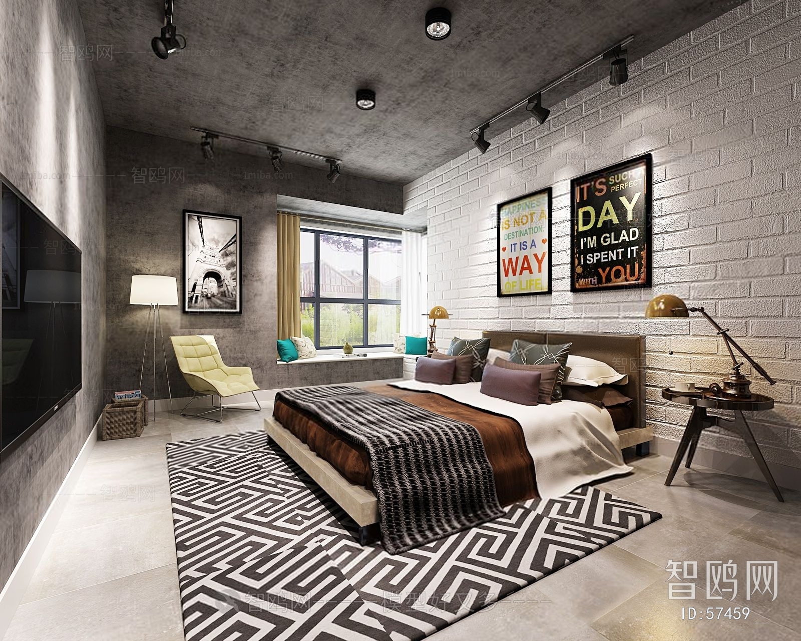 Industrial Style Bedroom