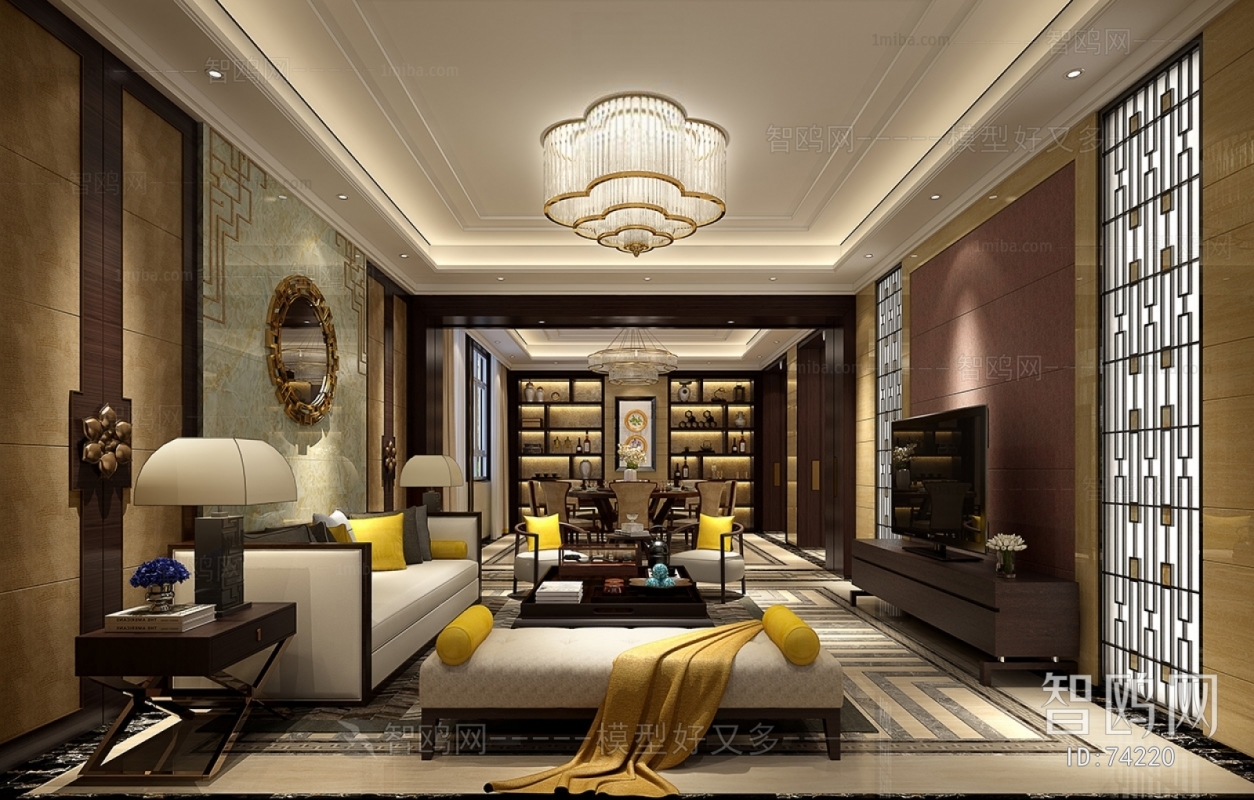 New Chinese Style A Living Room