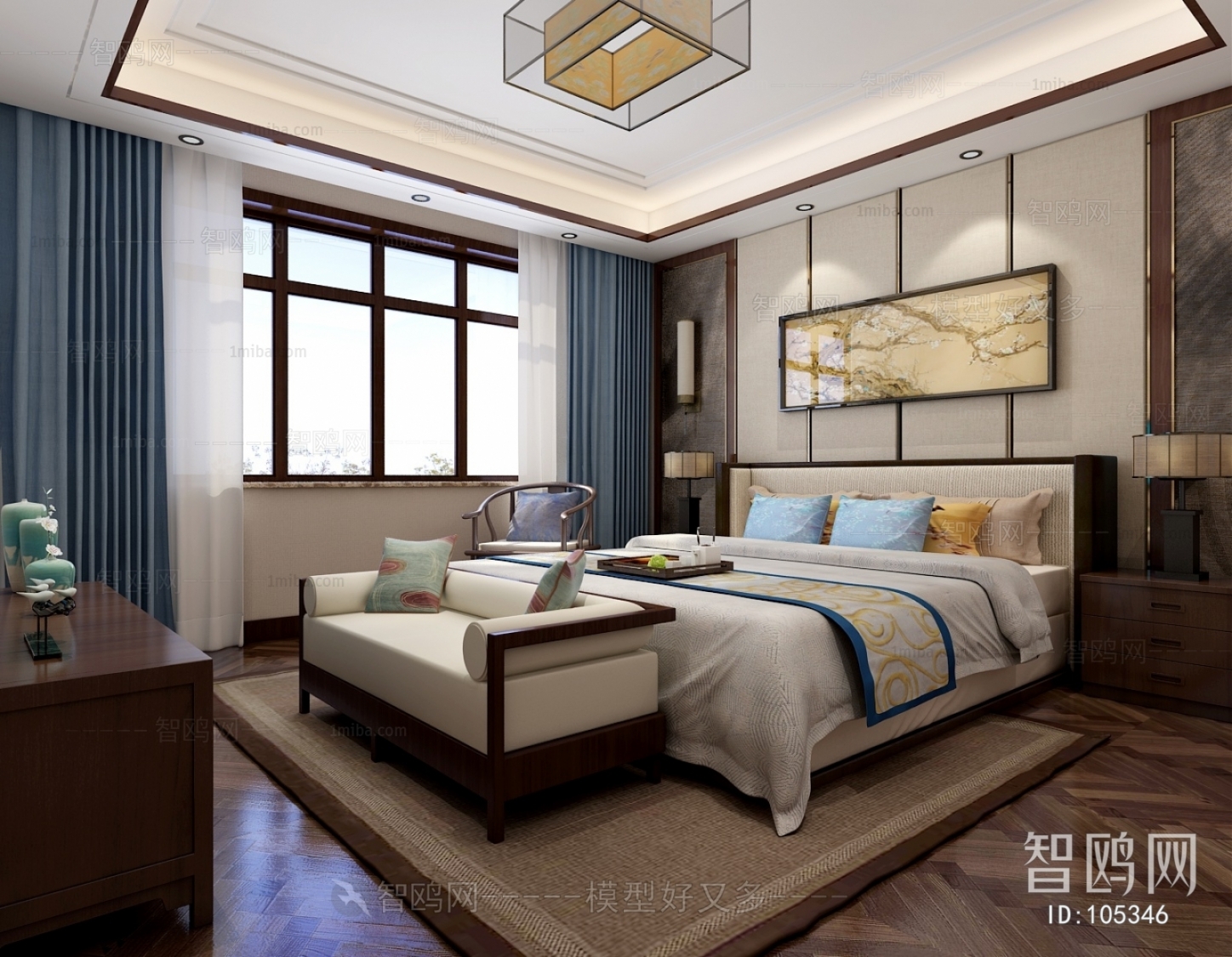 New Chinese Style Bedroom