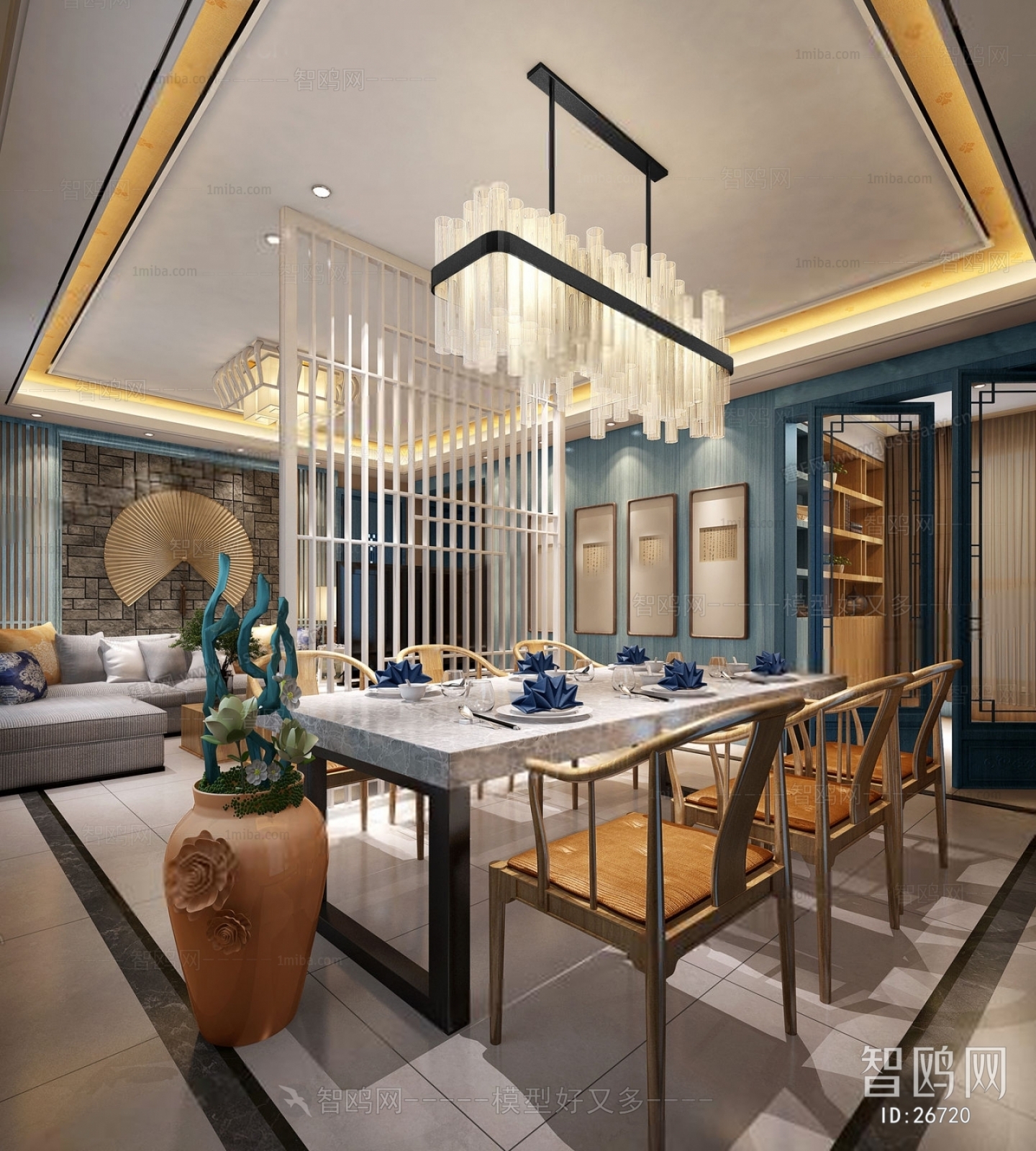 New Chinese Style Dining Room