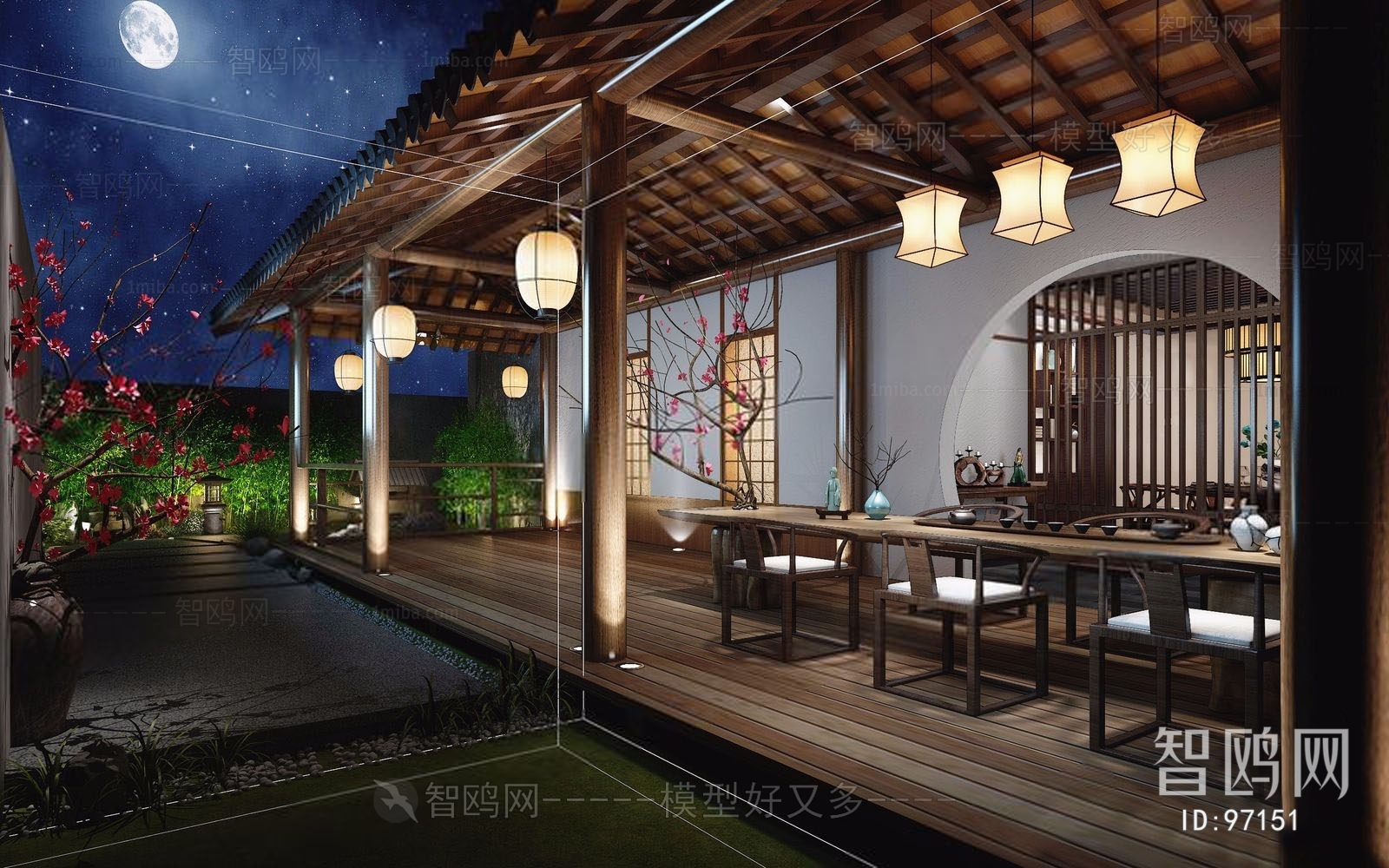 New Chinese Style Courtyard/landscape