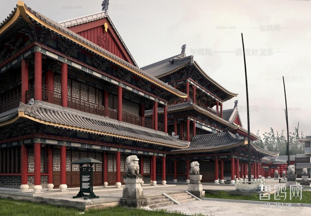 中式明清宫殿古建筑