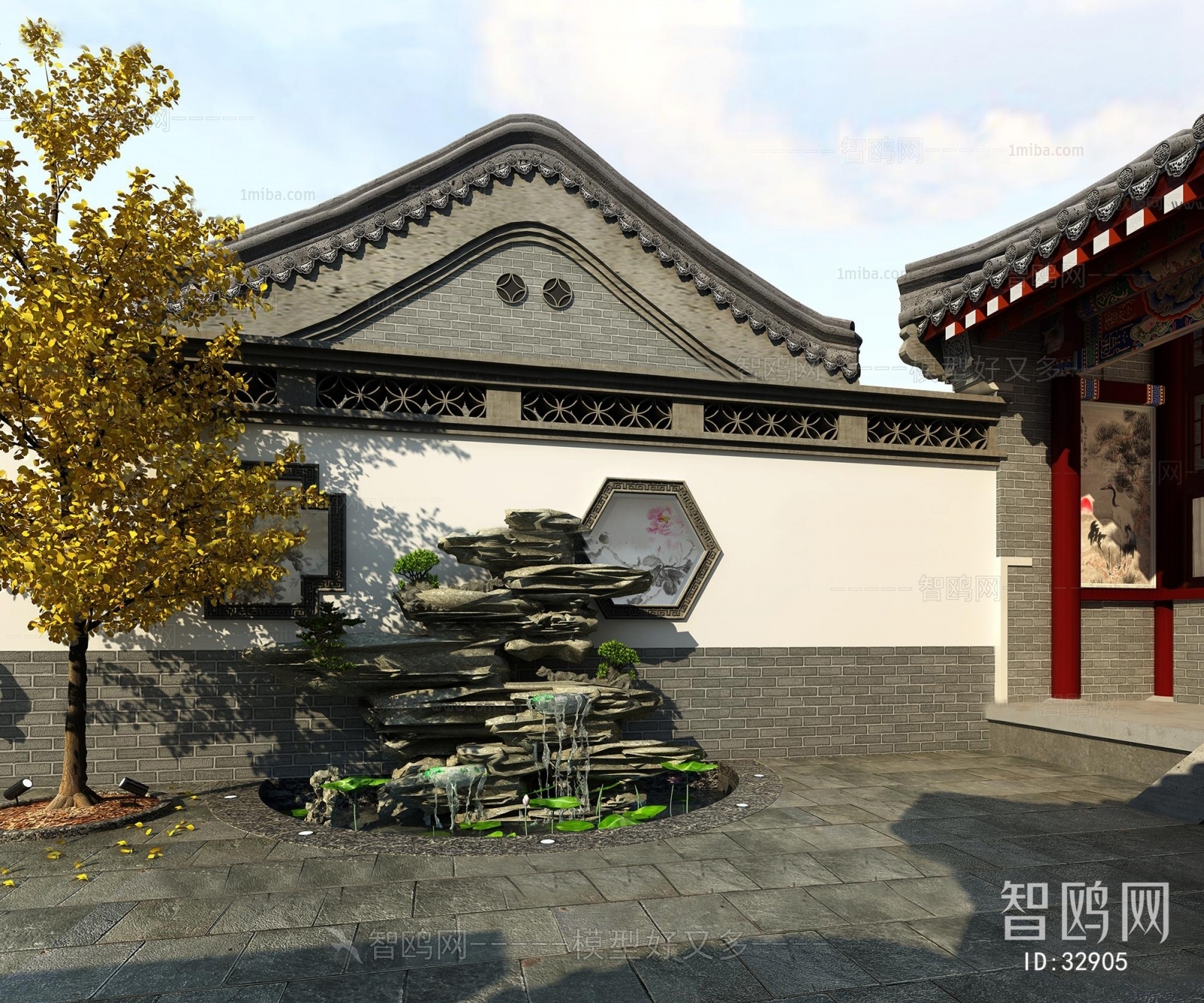 Chinese Style New Chinese Style Courtyard/landscape