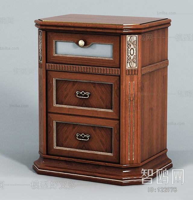 European Style Bedside Cupboard