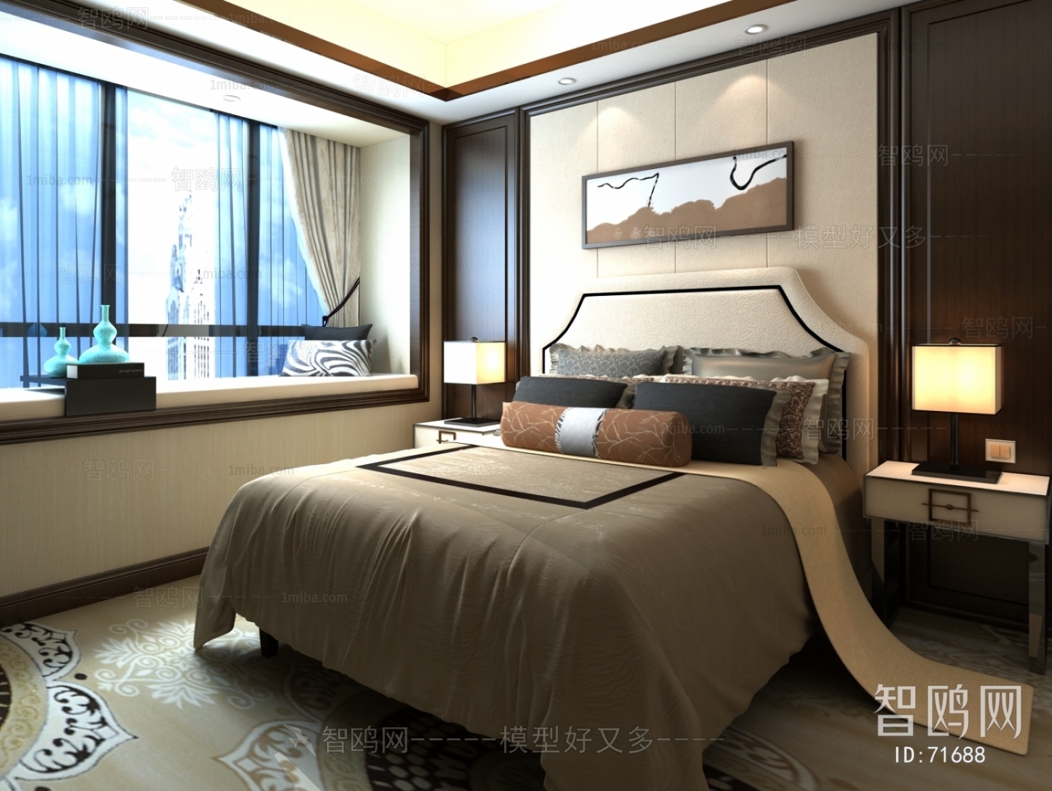 New Chinese Style Bedroom