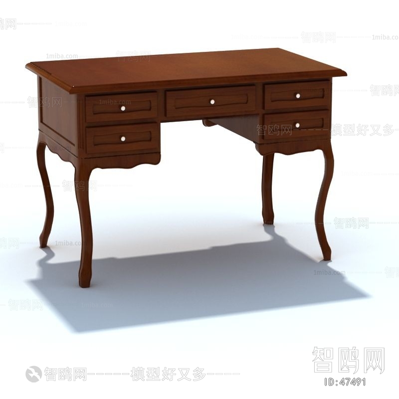 American Style Computer Desk And Chair