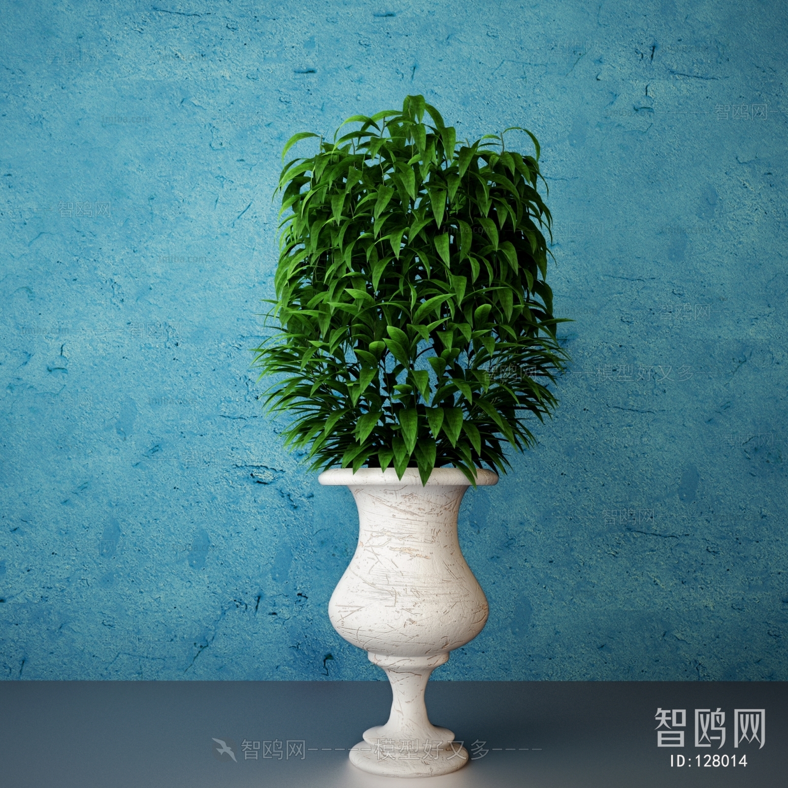 Modern Potted Green Plant