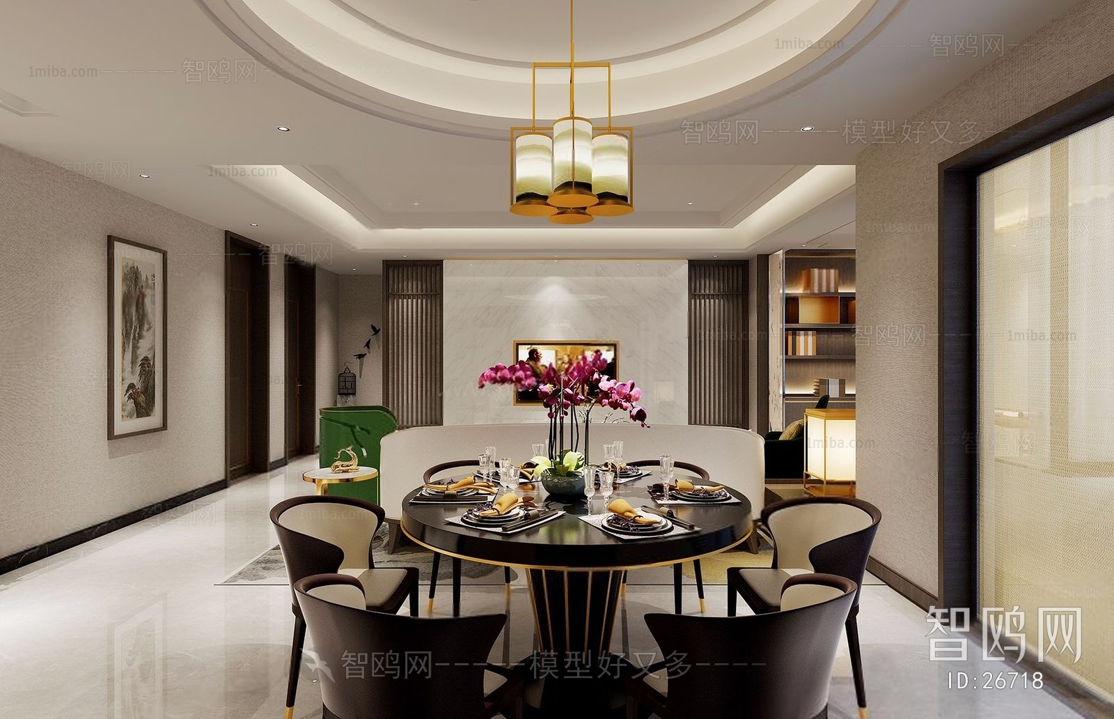 New Chinese Style Dining Room