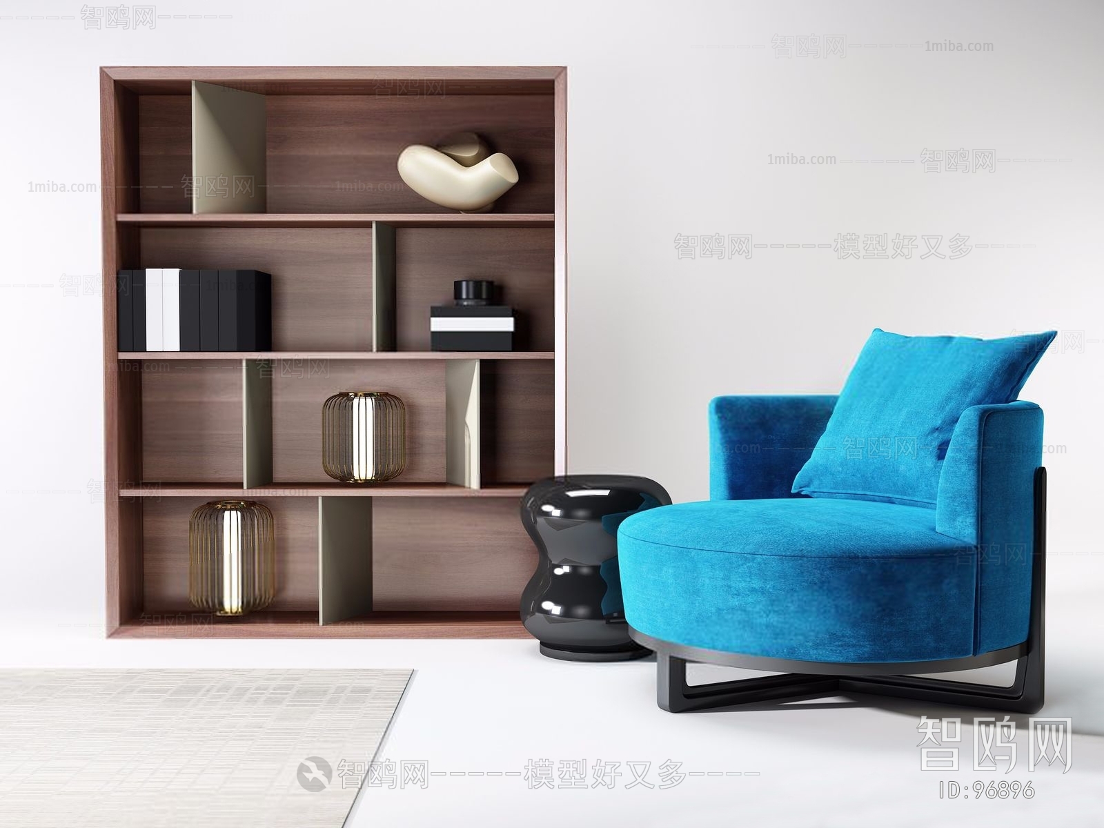 New Chinese Style Single Sofa