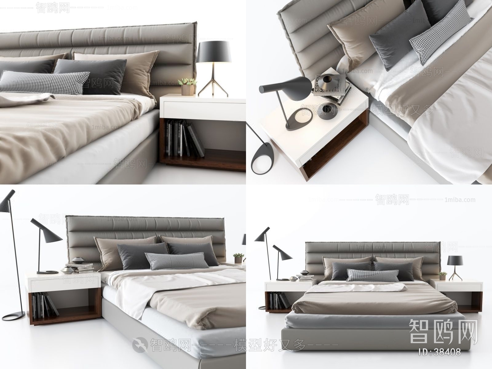 Modern Nordic Style Double Bed