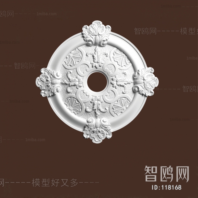 European Style Plaster Carved Top Plate