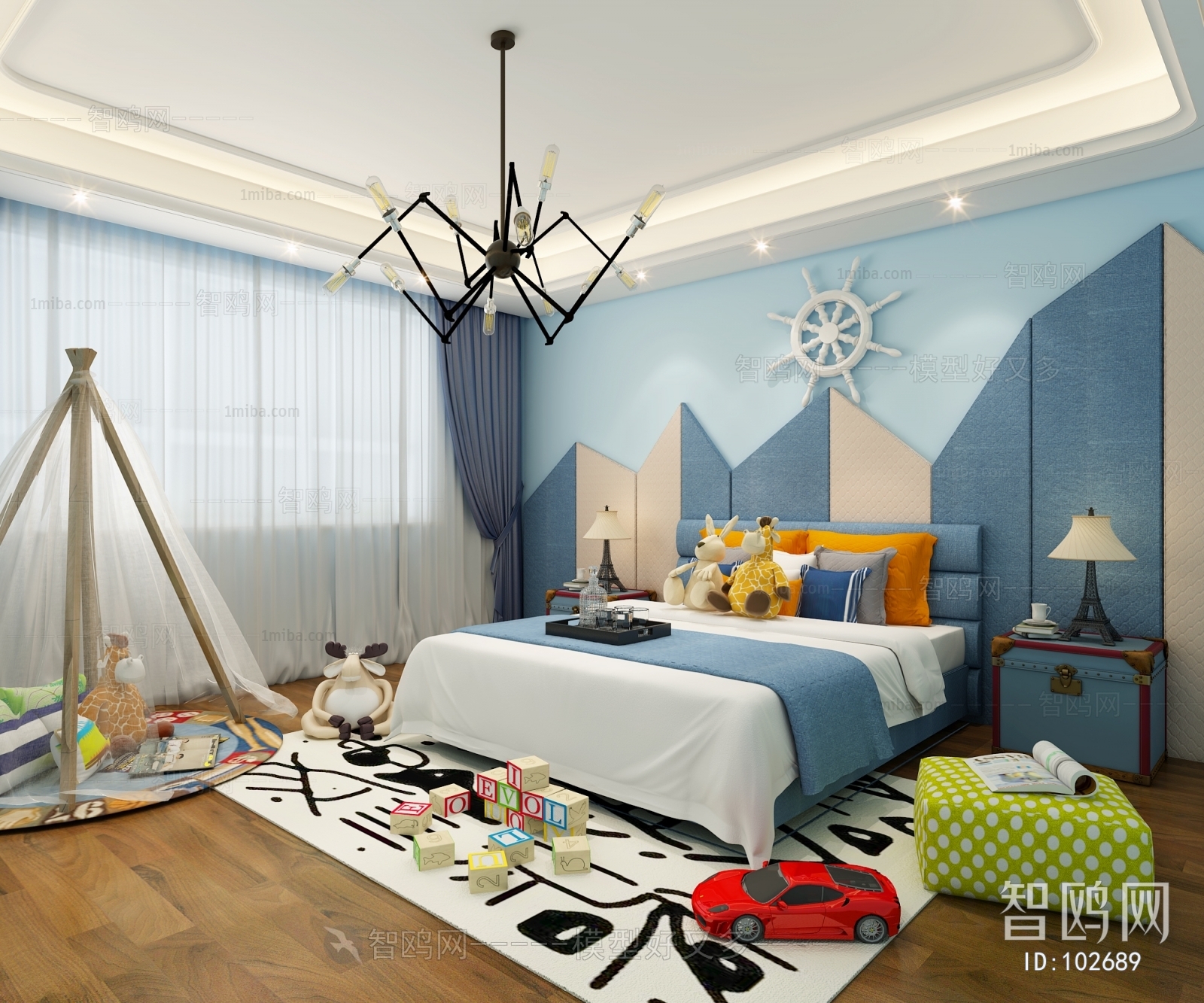 Modern Boy's Room And Son's Room