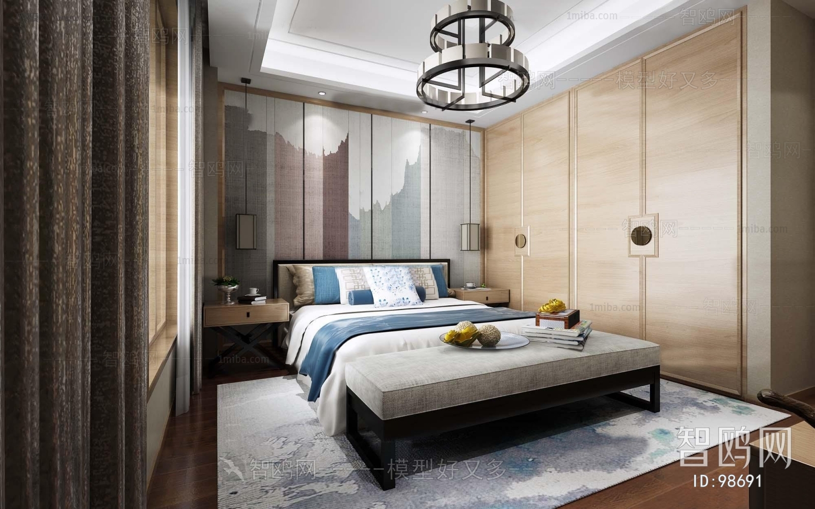 New Chinese Style Bedroom