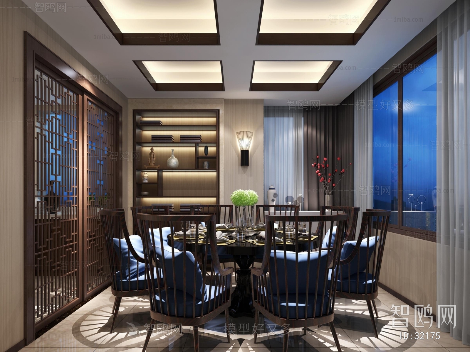 New Chinese Style Dining Room