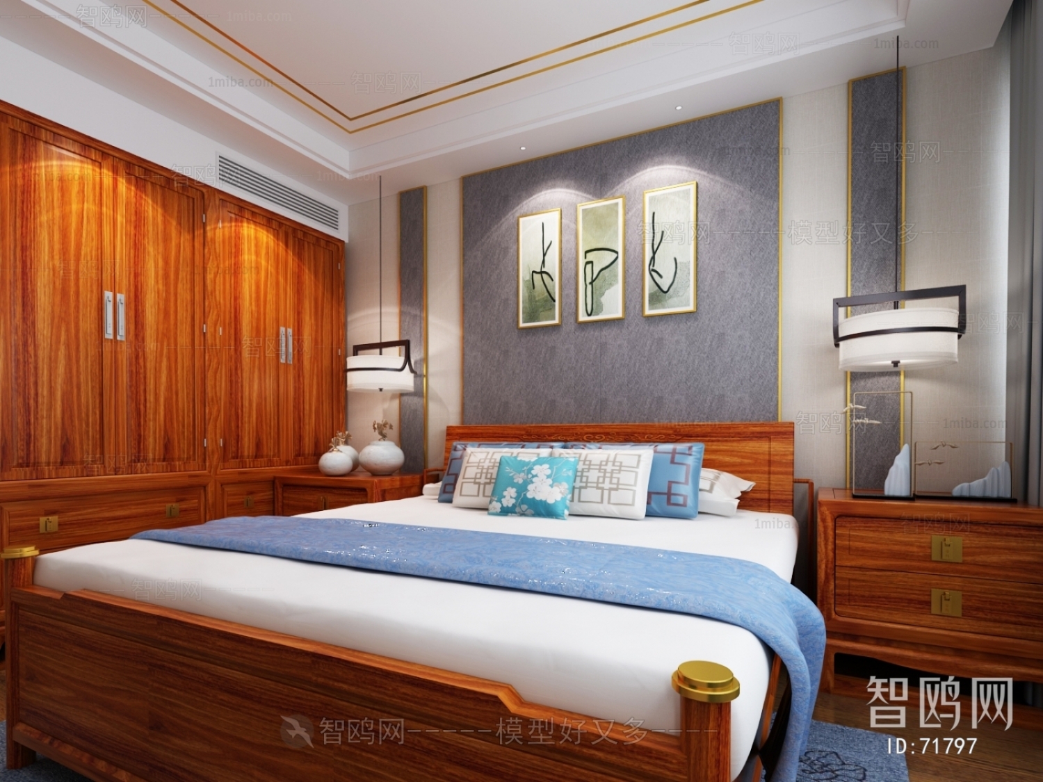 New Chinese Style Bedroom